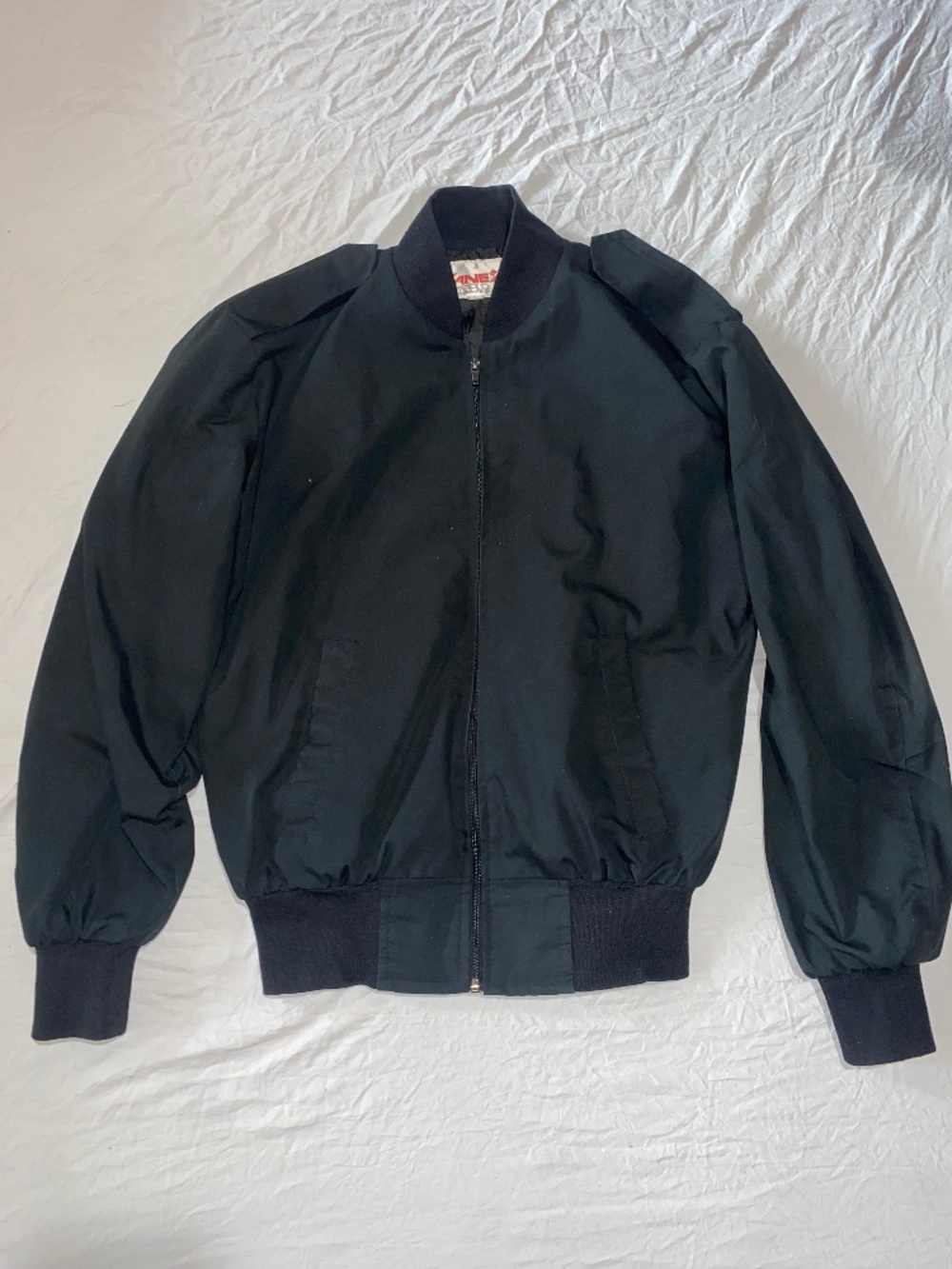 Canex Canadian Military Black Bomber Jacket Size 36 (Fits Like A Small)